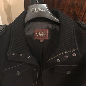 Cole Haan Wool Military Style Peacoat